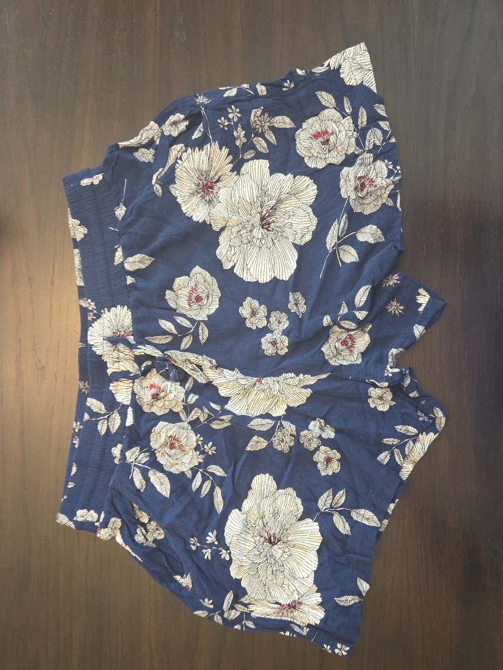 C. Wonder Blue Floral Elastic-Waist Shorts